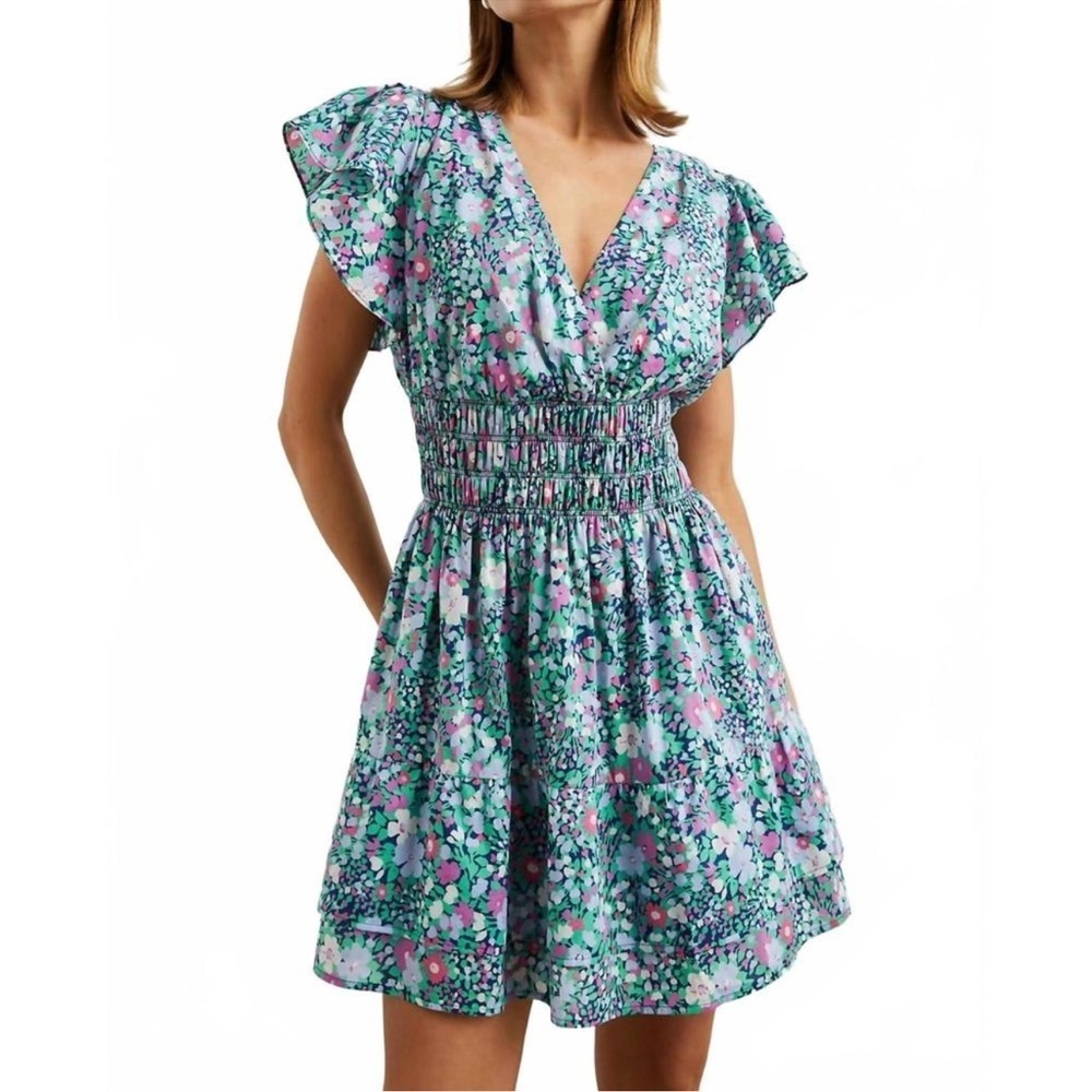 RAILS Kimora Dress Navy Leilani Floral Size Small NWT